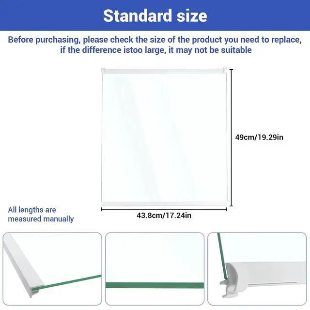 Alt view image 3 of 7 - 5304525933 Glass Shelf Assembly Compatible with frigidaire, white westinghouse etc refrigerators (some models), FRSS26L3AF0 FRSS2623AW8 FRSS2623ASC FRSS2623ASD etc, Part Number: 4962097 AP6997338 etc