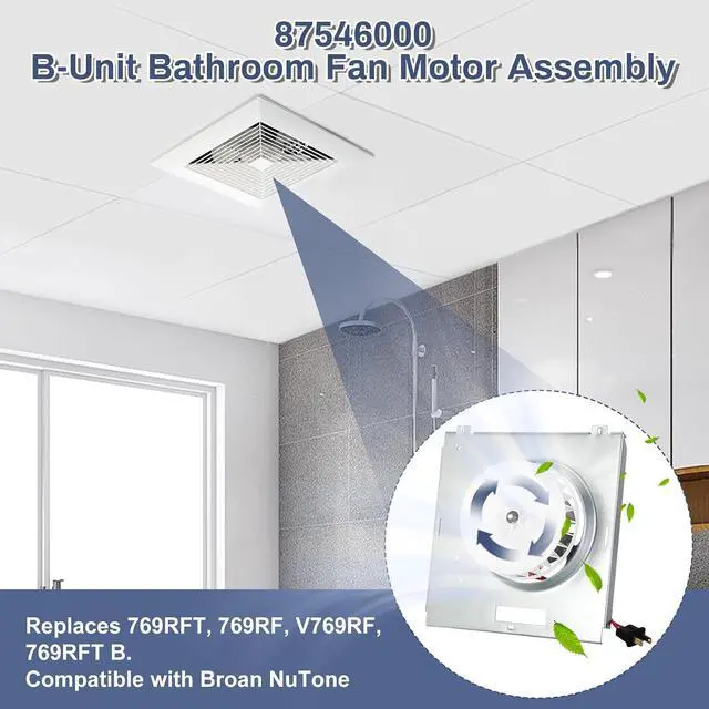 Alt view image 3 of 7 - 769RFT B Unit, 87546000 B-Unit Motor Assembly Compatible with Broan NuTone 679RL B Unit, 769RF, V769RF, 763RL/769RL A Unit Ventilation Fans, nutone 769rf b Unit Replacement Motor