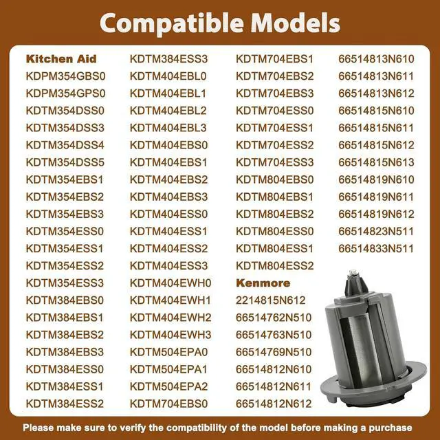 Alt view image 4 of 7 - W11084156 Dishwasher Pump Filter Compatible with whirlpool kenmore kitchen aid KDTM354DSS KDTM354ESS KDTM404ESS etc Dishwasher (Some Models), Replace Number: W10713298 4534056 AP6048028 PS12070547 etc
