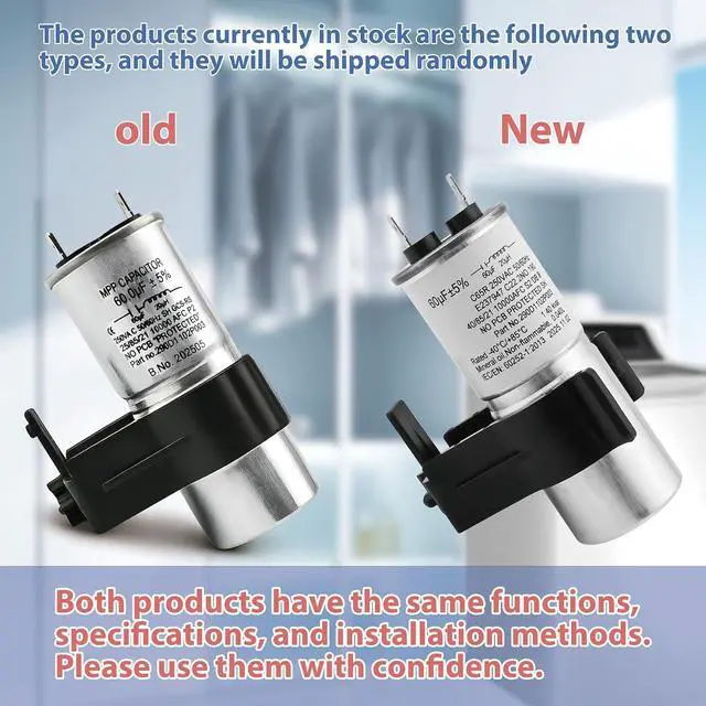 Alt view image 2 of 7 - WH12X27614, 290d1102p003 Washer Start Capacitor and Bracket Kit Compatible with ge, hotpoint etc washers (Some Models),Replace Number: WH12X29017, WH12X24103, 290d1102p002, WH13X28838, WH16X24102 etc