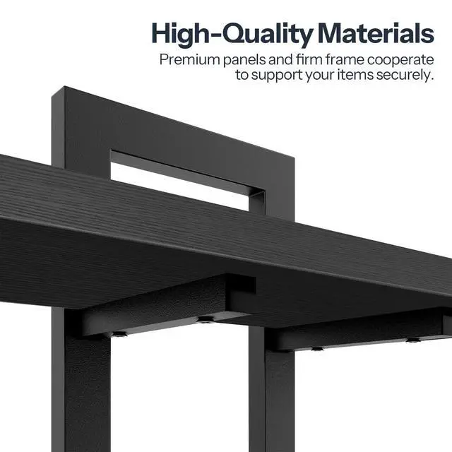 Alt view image 6 of 7 - Floating Shelves, 15 Inch Wall Shelf Set of 2, Wall Mounted Storage Shelves 2-Tier, Hanging Bathroom Shelves, for Living Room, Bedroom, Bathroom, Kitchen, Black BK32BJ01