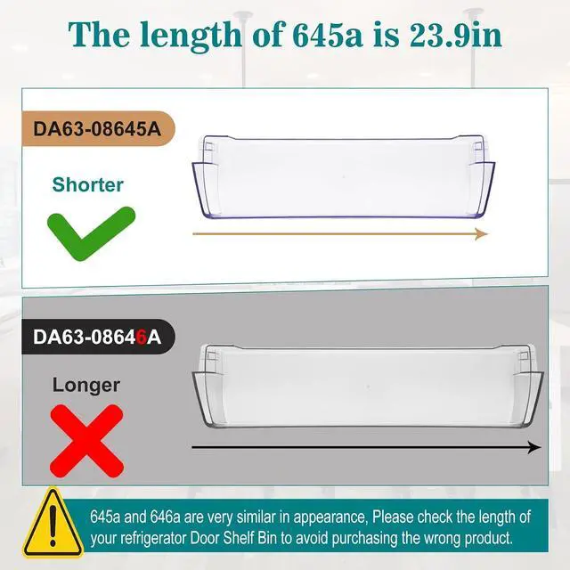 Alt view image 2 of 7 - DA63-08645A Door Shelf Bin (OEM) Compatible with samsung RT18M6215SG, RT18M6215SR, etc, Part Number: PD00044855,4864777, AP6241328, PS12082570, EAP12082570