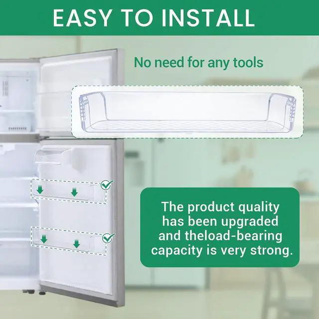 Alt view image 6 of 6 - 2Pcs MAN62570401 Refrigerator Door Basket Compatible with LG Door Shelf Bin LTCS20020S/00, LTCS20020W/00, LTCS20030S/00, etc, and Kenmore Basket 79568002210, 79568009210, 79578003210, etc