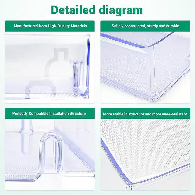 Alt view image 7 of 7 - DA97-13728T Refrigerator Door Shelf Bin Compatible with samsung RH22H9010SR/AA RH29H9000SR/AA RH22H9010SG/AA etc refrigerators (some models), Part Number: DA63-07516D 4958900 AP6973359 EAP12739796 etc
