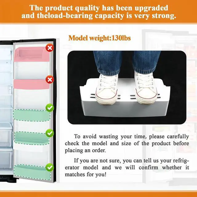 Alt view image 5 of 6 - MAN61844401 Refrigerator Door Shelf Bin (Right) Compatible with LG LSC27925ST Bin, LG LSC23924SW Door Shelf, LSC27914SB, LSC27925SW, Kenmore Refrigerator 79551012010, 79551313014, etc
