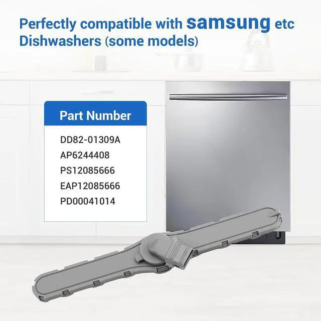 Alt view image 4 of 7 - DD82-01309A top spray arm Compatible with samsung DW80K7050UG, DW80K7050US etc Dishwasher (Some Models), Replace Number: AP6244408, PS12085666, EAP12085666, PD00041014 etc