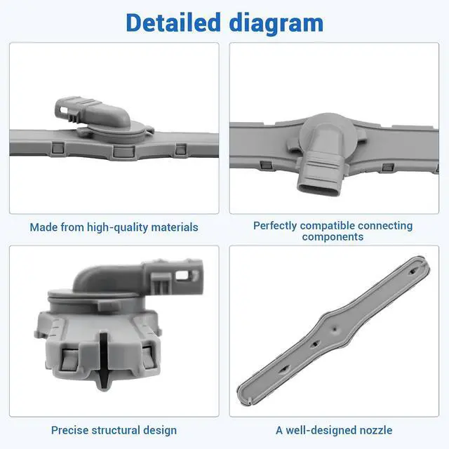 Alt view image 7 of 7 - DD82-01309A top spray arm Compatible with samsung DW80K7050UG, DW80K7050US etc Dishwasher (Some Models), Replace Number: AP6244408, PS12085666, EAP12085666, PD00041014 etc