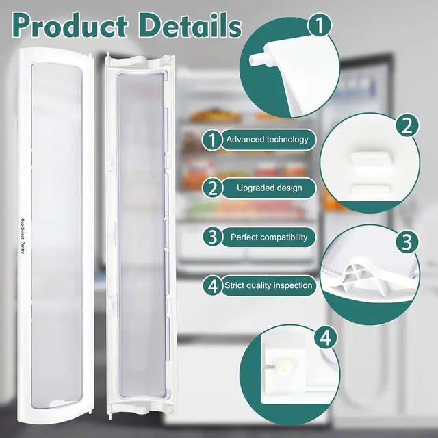 Alt view image 7 of 7 - DA97-07020C, DA63-04615A Pantry Drawer Door Cover Compatible with samsung Refrigerator: RF260BEAEBC/AA, RF260BEAESG/AA etc, Refrigerator Pantry Drawer door Replace DA97-05383E, DA97-05383A etc