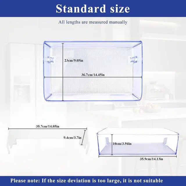 Alt view image 2 of 7 - DA97-13728G Upper Door Shelf Bin Compatible With samsung RH22H9010SR/AA RH29H9000SR/AA RH22H9010SG/AA etc refrigerators (some models), Part Number: 3973846 AP5915142 EAP9604313 PS9604313 ASM33195 etc
