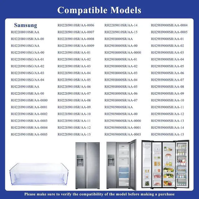 Alt view image 4 of 7 - DA97-13728G Upper Door Shelf Bin Compatible With samsung RH22H9010SR/AA RH29H9000SR/AA RH22H9010SG/AA etc refrigerators (some models), Part Number: 3973846 AP5915142 EAP9604313 PS9604313 ASM33195 etc