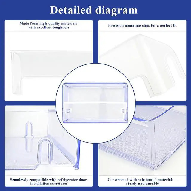 Alt view image 7 of 7 - DA97-13728G Upper Door Shelf Bin Compatible With samsung RH22H9010SR/AA RH29H9000SR/AA RH22H9010SG/AA etc refrigerators (some models), Part Number: 3973846 AP5915142 EAP9604313 PS9604313 ASM33195 etc