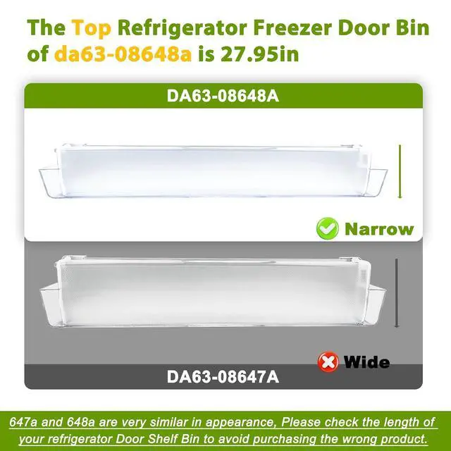 Alt view image 6 of 7 - DA63-08648A Refrigerator freezer Door Shelf Compatible with samsung RT21M6213SR, RT21M6215SR, etc, Part Number: AP6241331,PS12082573, EAP12082573