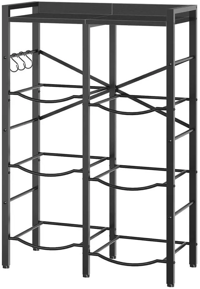 Main image of 5 Gallon Water Jug Holder 6 Bottles, Water Jug Rack, 3 Tier Water Bottle Holder with X-Shape Reinforcement, for Kitchen, Living Room, Office, Black BB03ST01