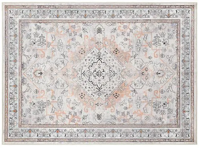 Main image of 5 x 7 Area Rugs Washable, Living Room Rugs, Non-Slip Rug Stain Resistant Carpets, Indoor Low Pile Soft Rug Pet Friendly Mat, for Bedroom Dining Room Hallway Home Office, Vintage Beige EF03AR01