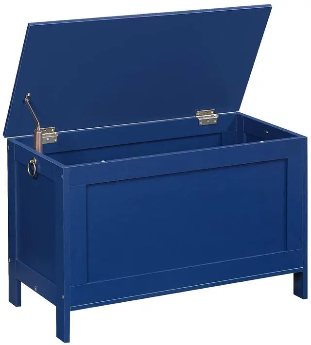 Main image of Toy Box, Retro Wooden Look Storage Chest with Safety Hinge, Entryway Storage Bench Supports 220 lb, 29.9 x 15.7 x 18.9 Inches Toy Chest Organizer, Easy Assembly (Blue) BU75CW01G1