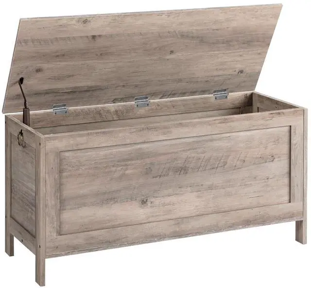 Main image of Toy Box, Retro Wooden Look Storage Chest with Safety Hinge, Entryway Storage Bench Supports 220 lb, 39.4 x 15.7 x 18.9 Inches Toy Chest Organizer, Easy Assembly (Greige) BG100CW01G1