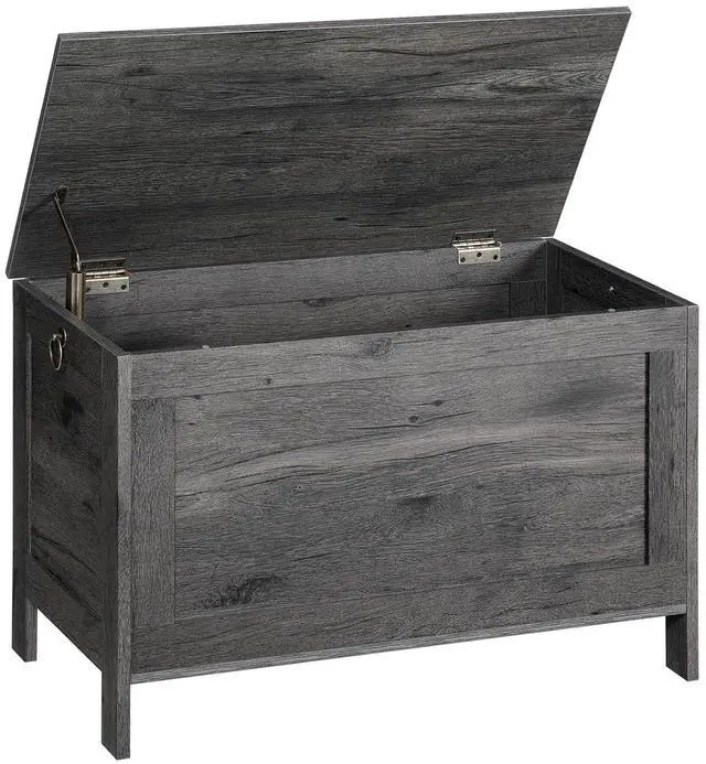 Main image of Toy Box, Retro Wooden Look Storage Chest with Safety Hinge, Entryway Storage Bench Supports 220 lb, 29.9 x 15.7 x 18.9 Inches Toy Chest Organizer, Easy Assembly, Charcoal Black BC75CW01G1