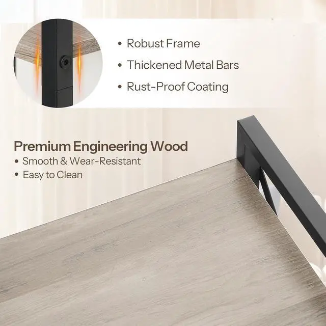 Alt view image 5 of 7 - Bookshelf, 6-Tier Industrial Bookcase, Book Shelf Storage Organizer, Tall Bookshelf with Metal Frame for Living Room, Bedroom, Home Office, Kitchen, Greige and Black BG72SJ01