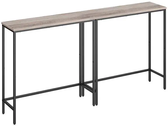 Main image of 2 Pack Narrow Console Table, 29.5" Small Entryway Table, Thin Long Sofa Side Display Table, for Hallway, Bedroom, Living Room, Foyer, Greige and Black BG75XGP201