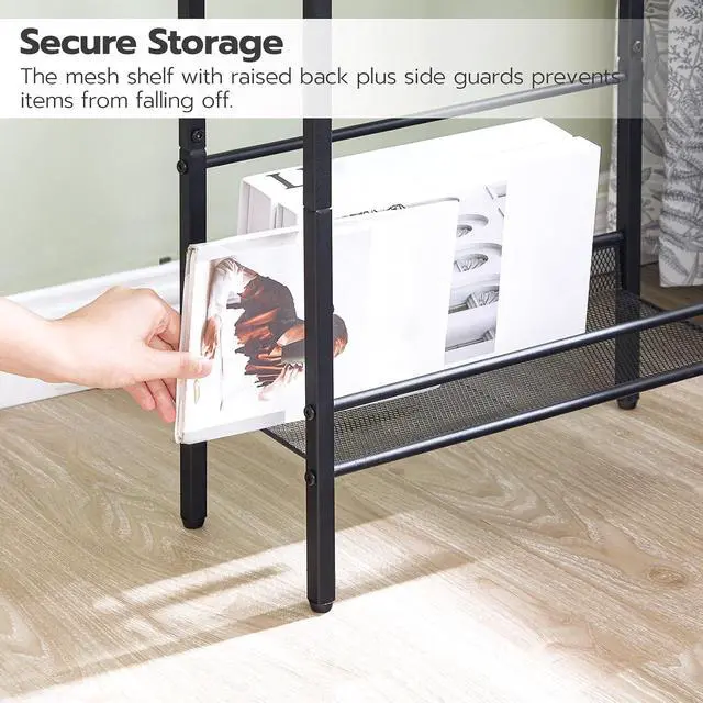 Alt view image 6 of 7 - Small Narrow Side Table with Charging Station Set of 2, Skinny End Table for Small Spaces, Slim Nightstand with USB Ports Outlet, Sofa Beside Table with Storage Shelf BF102UBZP201