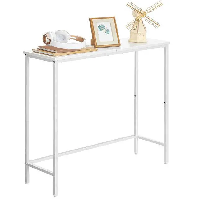 Alt view image 6 of 7 - Narrow Console Table, 29.5" Small Entryway Table, Thin Sofa Table, Side Table, Display Table, for Hallway, Bedroom, Living Room, Foyer, White WW75XG01
