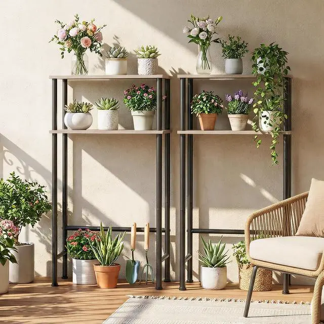 Alt view image 4 of 7 - Narrow Console Table for Small Space, 15.7" Entryway Table with Storage, 2 Tier Sofa Table with 2 Shelves, Skinny Console Table for Entryway, Hallway, Living Room, Greige and Black BG40XG01
