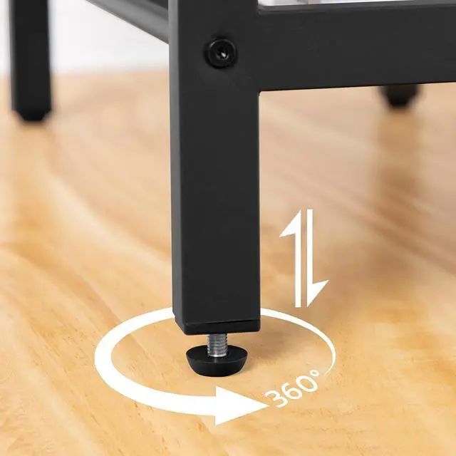 Alt view image 7 of 7 - Side Table, 3-Tier Narrow End Table, Nightstand with 2 Flat or Slant Adjustable Shelves for Small Spaces, Hallway, Living Room, Bedroom, Sturdy, Easy Assembly, Greige and Black BG23BZ01G1
