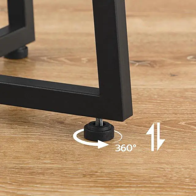 Alt view image 7 of 7 - Side Table, Round End Accent Table with Sturdy Metal Pedestal, 15.7" Round Nightstand, for Living Room, Bedroom, Balcony, Office, Black BB95BZ01