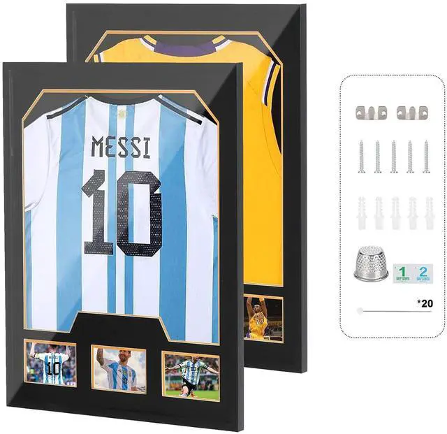 Main image of Jersey Frame Display Cases, Jersey Frame with Picture Slots, Jersey Shadow Box Display Case, 98% UV Protection, Football, Basketball (2 Pack)