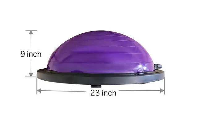 Alt view image 7 of 7 - Balance Ball, Half Ball, Balance Ball, Exercise Workout Trainer, with Resistant Band, Strength Fitness Yoga with Bonus Foot Pump