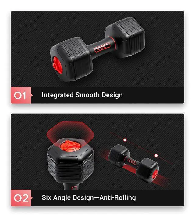 Alt view image 5 of 7 - Adjustable Dumbbells Weights, Neoprene All-in-1 Options, Non-Slip, All-Purpose, Home, Gym, Office