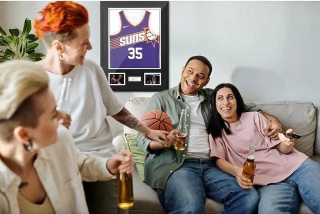 Alt view image 7 of 7 - Jersey Frame Display Cases, Jersey Frame with Pictures Photos Slots, Jersey Shadow Box Shirt Wall Display Case, Signature Display, 98% UV Protection, Football Basketball Soccer (4 Pack)