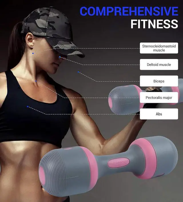 Alt view image 3 of 5 - Adjustable Dumbbells Weights, Neoprene All-in-1 Options, Non-Slip, All-Purpose, Home, Gym, Office