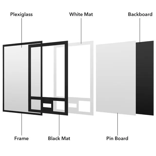 Alt view image 4 of 7 - Jersey Frame Display Cases, Jersey Frame with Pictures Photos Slots, Jersey Shadow Box Shirt Wall Display Case, Signature Display, 98% UV Protection, Football Basketball Soccer (1 Pack)