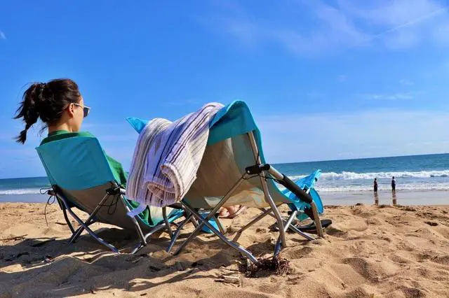 Alt view image 2 of 7 - Low Beach Camping Folding Chair, Compact Backpacking River Sand Chair for Adults 2 Pack,Sillas De Playa, with Cup Holder,for Concert Camping,Boat,Beach, Travel, Picnic, Festival (2 Pack Blue)