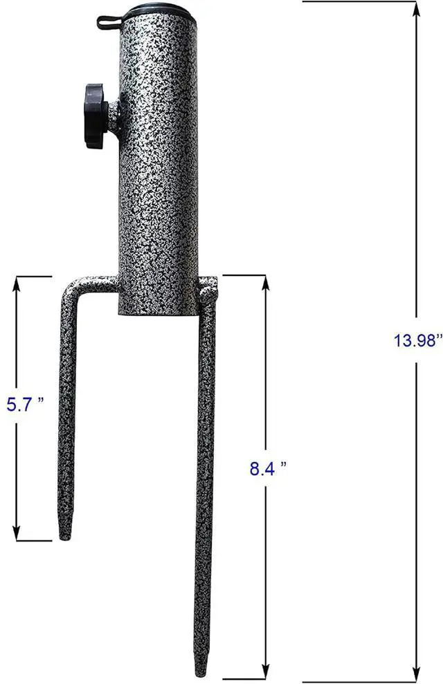 Alt view image 2 of 7 - Adjustable Portable Umbrella Base, Upgraded Heavy Duty Metal Holder-Stand-Sand Grass Auger,for Flag, Umbrella, Fishing Rod, Outdoor Park Patio Beach Ground Ideal for Use in Soil, Grass