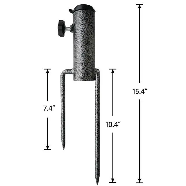 Alt view image 2 of 6 - Adjustable Portable Umbrella Base, Upgraded Heavy Duty Metal Holder-Stand-Sand Grass Auger,for Flag, Umbrella, Fishing Rod, Outdoor Park Patio Beach Ground Ideal for Use in Soil, Grass