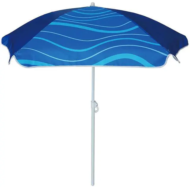 Main image of 5ft Seaside Umbrella for Sand Box and Water Table - Kids Durable Umbrellas for children Beach Camping Garden Outdoor Play Shade (5ft Navy Blue)