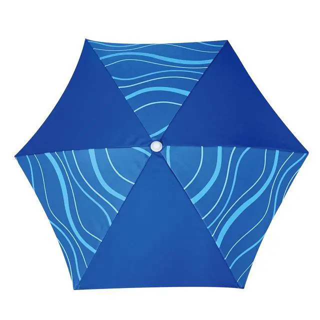 Alt view image 2 of 7 - 5ft Seaside Umbrella for Sand Box and Water Table - Kids Durable Umbrellas for children Beach Camping Garden Outdoor Play Shade (5ft Navy Blue)
