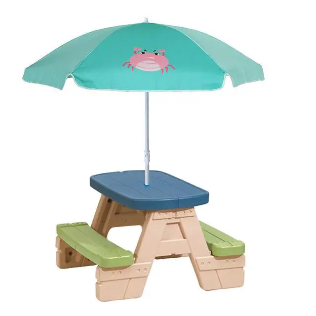 Alt view image 3 of 7 - 5ft Seaside Beach Umbrella for Sand and Water Table - Kids Durable Umbrellas for children Beach Camping Garden Outdoor Play Shade