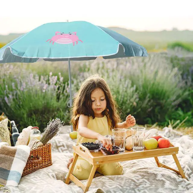 Alt view image 7 of 7 - 5ft Seaside Beach Umbrella for Sand and Water Table - Kids Durable Umbrellas for children Beach Camping Garden Outdoor Play Shade