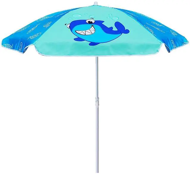 Main image of 5ft Seaside Beach Umbrella for Sand and Water Table - Kids Durable Umbrellas for children Beach Camping Garden Outdoor Play Shade