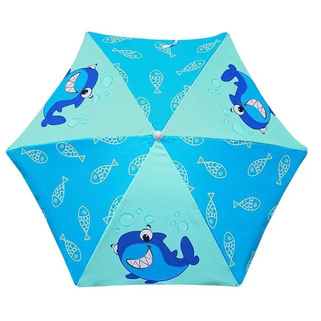 Alt view image 2 of 6 - 5ft Seaside Beach Umbrella for Sand and Water Table - Kids Durable Umbrellas for children Beach Camping Garden Outdoor Play Shade