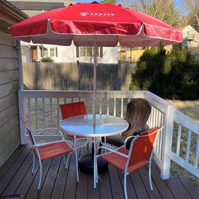 Alt view image 3 of 6 - 6.5ft Portable Patio Beach Umbrella for Sand with tilt Air Vent Sun Shelter, UV 50+ Protection Outdoor Sunshade Umbrella with Carry Bag for Patio Garden Beach Pool Backyard Burgundy Red