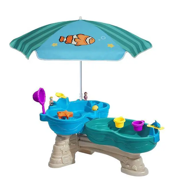 Alt view image 3 of 7 - 47 Inch Water Table Umbrella,Kids Beach Umbrella & Picnic Table Shade,Ideal for Sand Play,Camping,Beach Trips,and Garden Lightweight Durable