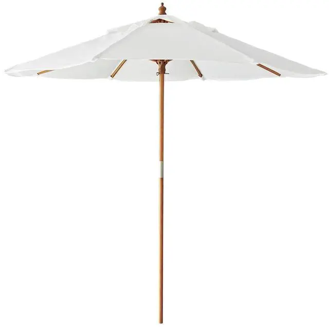 Main image of 8.5ft Luxury Premium Boho Patio Umbrella Wood Pole Fancy Bali-style Outdoor Umbrellas UPF 50+ Sun Protection with Pulley Lift Air Vent Tassel Fringe for Garden, Pool, Deck, Beach, Backyard, Events
