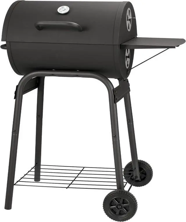 Main image of Barrel Charcoal Grill, Large Charcoal Grills with Side Shelf, Outdoor BBQ Grill,Perfect for Backyard Camping, Patio Parties and Picnics