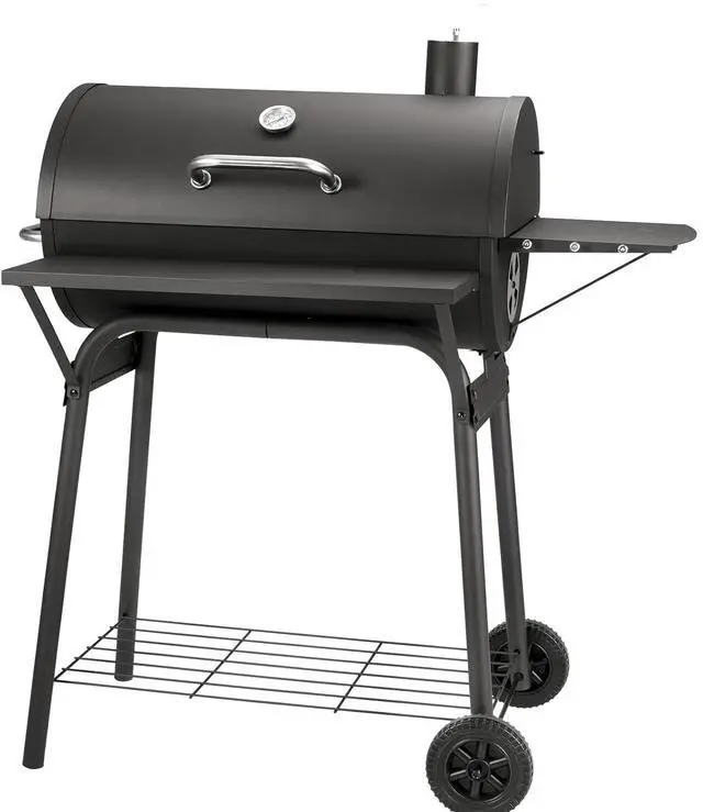 Main image of Barrel Charcoal Grill, Large Charcoal Grills with Front and Side Shelf, 627 Square Inches Cooking Grid, Outdoor BBQ Grill, Perfect for Backyard Camping, Patio Parties, and Picnics