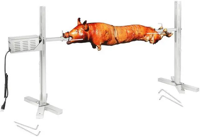 Main image of Electric Rotisserie Grill Kit, 150LB Pig Spit Rotisserie Grill, Stainless Steel Tripod Stand, 52' Pig Lamb Hooded Roaster, Charcoal Spit with 30W Motor & Height Adjustable for Camping