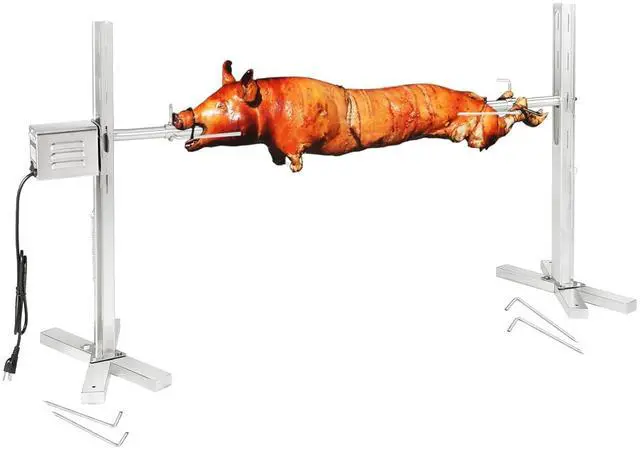 Main image of Electric Rotisserie Grill Kit, 90LBS Pig Spit Rotisserie, Stainless Steel Tripod Stand, 52' Pig Lamb Hooded Roaster, Charcoal Spit with 15W Motor & Height Adjustable for Camping